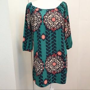Illa Illa Boho Teal/Navy Tunic or Mini Dress